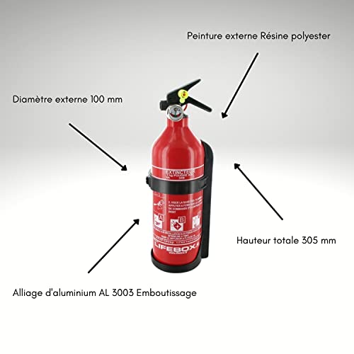 Extincteur 1kg a poudre ext01 avec manometre de precision durable - 6