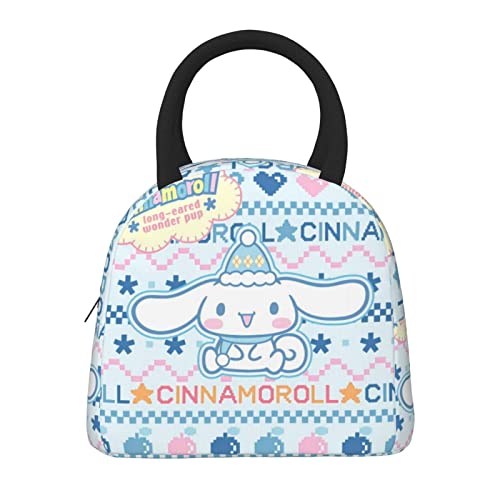 Blue Lunch Bag Women Insulated Boho Lunch Box Anime Lunch Tote Bag Large Cartoon Cute Style Drinks Holder Thermal Snacks Organizer For Men Adults Work Picnic Hiking Beach Fishing Stripe #TOP2