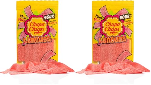 Chupa Chups Gominolas Lenguas de Fresa Ácida, 145g (Paquete de