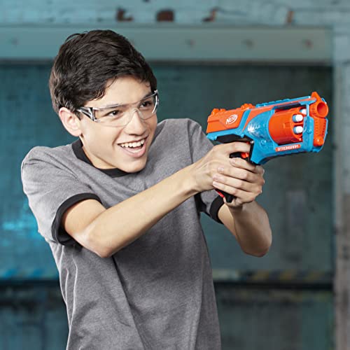 Nerf Elite Strongarm orangefarbener Blaster – Rotationstrommel, Schnellfeuer, 6 Nerf Elite Darts – für Kinder, Teenager, Erwachsene
