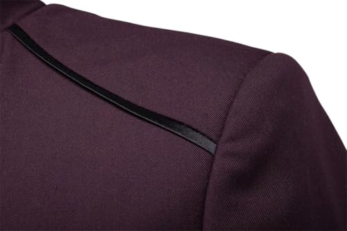 Men's Stand Collar Suit Jacket Lightweight Slim Fit Blazer for Formal Party or Club Dressing2