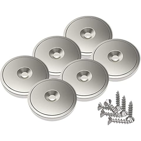Magnetpro 6 Disc Magnets with Steel Capsules Cover