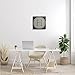 Stupell Industries Modern H Initial Circular Elevator Key Shape Canvas Wall Art, 17 x 17, Grey