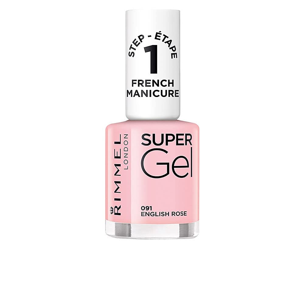 Rimmel London Super Gel French Manicure Nail Polish, 91 English Rose, 12 ml