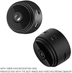 Mini Security Camera, 1080P HD WiFi Wireless Small Magnetic Camera with APP and Built in Battery for Home, Office, Car, Baby, Pet (Black)