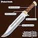 WARIVO KNIFE Handmade D2 Steel 18 Inch Large Bowie Knife, Full Tang Fixed Blade Knife With Sheath Hunting Knife With Rosewood Handle And Brass Guard Ideal For Camping, Hiking, Survival