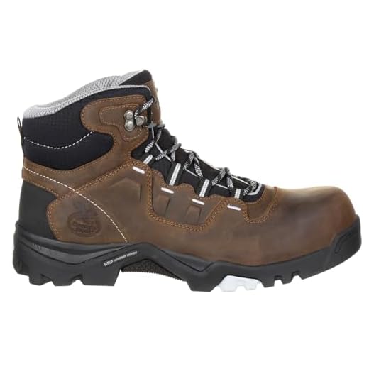 Georgia Boot Amplitude 5" Comp Toe Waterproof Brown 12 EE - Wide