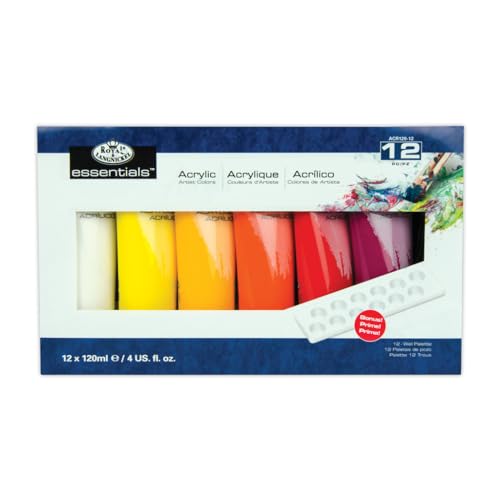 Peinture acrylique en grand tube 12x120ml pour vos ateliers de peinture créative