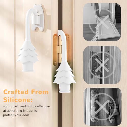 Image of SNOWIE SOFT 2Pcs Silicone Door Hinge Protector, Baby Proofing Anti-Pinch Door Stopper for Kids Safety, Soft Finger Guard for Preventing Door Slam & Child Finger Injury Baby Safety Products for Home