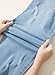 BLENCOT Women's Maternity Ripped Denim Capris Under Belly Stretchy Waist Straight Leg Raw Hem Cropped Ankle Pants Summer Casual Pregnancy Essentials Iceland Blue L