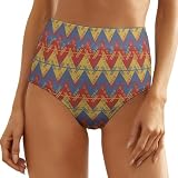 Dgsxynth Knicker da donna, Canada Deer Brief, Intimo elasticizzato a vita alta da donna, Nativi americani, M