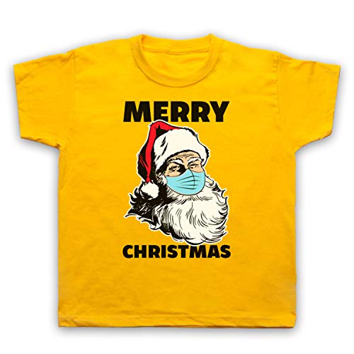 T-Shirt Enfant Santa Face Mask Idéal pour le Repas de Noël en Famille