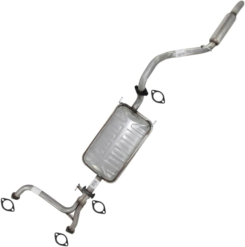 Exhaust Muffler Compatible for 2007-2009 Kia Sorento 3.8L | Stainless Steel | Northeastern Exhaust | Free Gaskets Included | Automotive Replacement Part | Direct-Fit