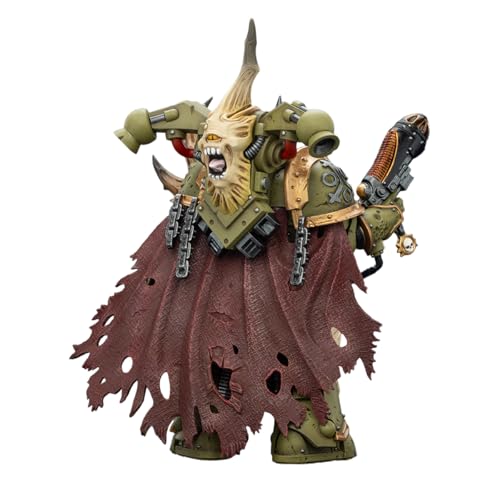 Image of JOYTOY Warhammer 40K Death Guard Plague Marine Champion with Plasma Pistol and Power Fist Action Figures Collectible Model Birthday Gifts JT03592-4.8inch
