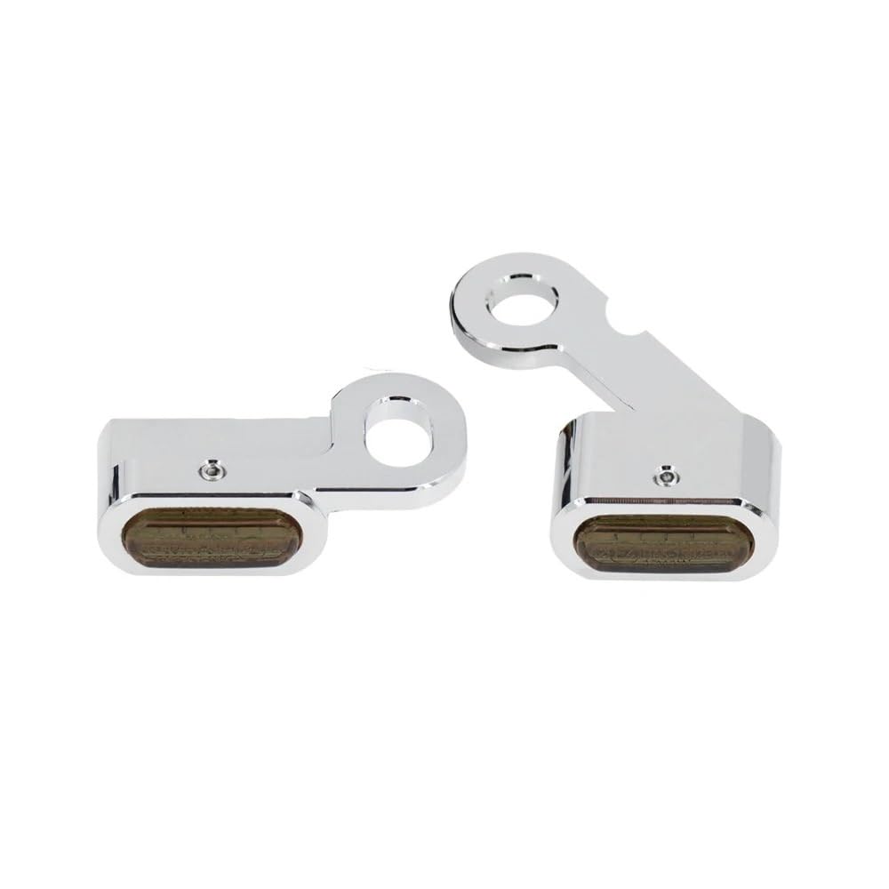 Indicateurs clignotants feux LED pour motos Dyna finition alu - 4