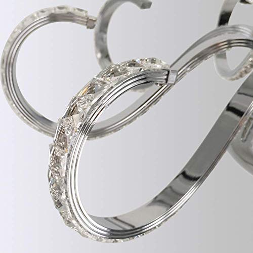 GH-YS Chandelier LED Candle Height Adjustable Shaped Crystal Aluminum Stainless Steel Ceiling Light Study Room Showroom Bedroom 100V-260V 80W,Whitelight steampunk buy now online