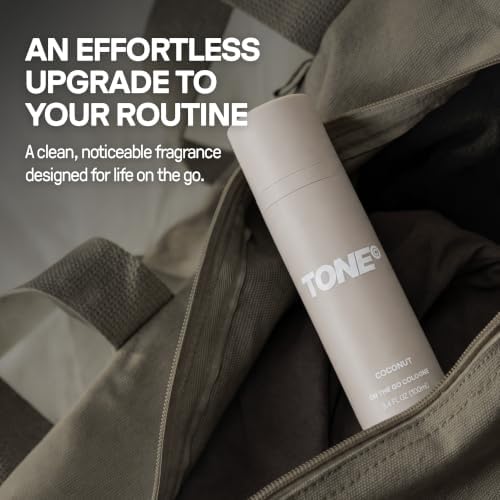 TONE Cologne for Men | Coconut Cologne Spray | Notes of Coconut, Vanilla, and Sandalwood | On The Go | Cologne and Perfume Mist, Travel Size Spray, 3.4 fl oz - 2