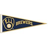 WinCraft MLB Milwaukee Brewers WCR63805612 Carded Classic Pennant, 12