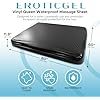 Black Vinyl King Waterproof Massage Sheet with Side Pocket | Fitted King Bed Sheet, 183x 203 40cm - Waterproof Mattress Protector, Bed Cover for Nuru Massage - Oil, Water-Based, Silicone Safe