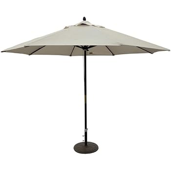 Amazon Com This 11 Foot Outdoor Patio Market Umbrella Will Keep You Cool And Protected From The Sun It Has A Solid Wooden Pole For Long Lasting Performance Thread Coupling And Includes A Premium