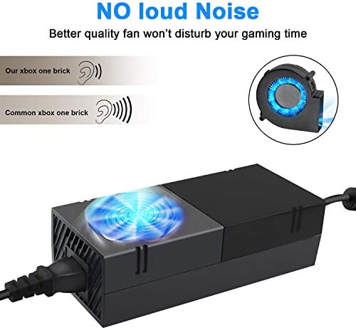 Xbox One Power Supply Brick, [QUITEST VERSION] Ponkor AC Adapter Power Supply Cord Replacement Charger AC Power cord compatible for Microsoft Xbox One