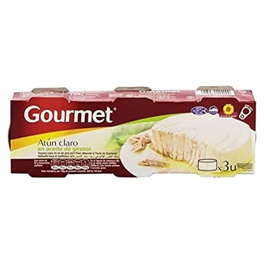 Marca Blanca - Gourmet Atún Claro en Aceite de Girasol, Pack de 3