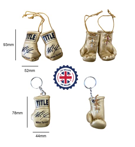 SPEED FROG Muhammad Ali GOLD car accessories mini boxing gloves & keyring set autographed print memorabilia gift gifts for men women (MuhammadAli) - Image 2