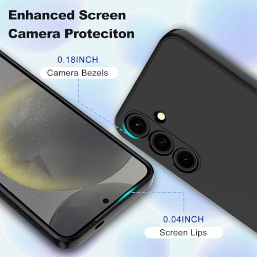 Image of Back Cover for Samsung Galaxy S24 Plus 5G | Full Camera Protection | Premium Liquid Silicon Case | Flexible Bumper Case for Samsung Galaxy S24 Plus 5G (Black)