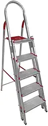 Escada de Alumínio 5 Degraus Duplos Linha Prática