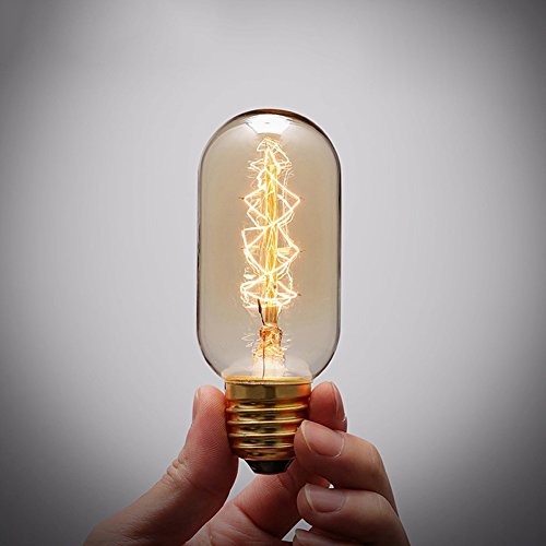 Zz Lighting Vintage Antique Bulb Helical Heater Bulb E26 Base Dimmable Edison Style 110V 360 Degree Beam Warm Light(4 Pack) #TOP2