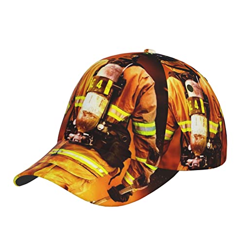 WUFGLOR Casquette de baseball avec imprimé floral et lierre - Casquette de voyage réglable - Pour homme, femme, garçon et fille, Flamme de pompier, taille unique Cover