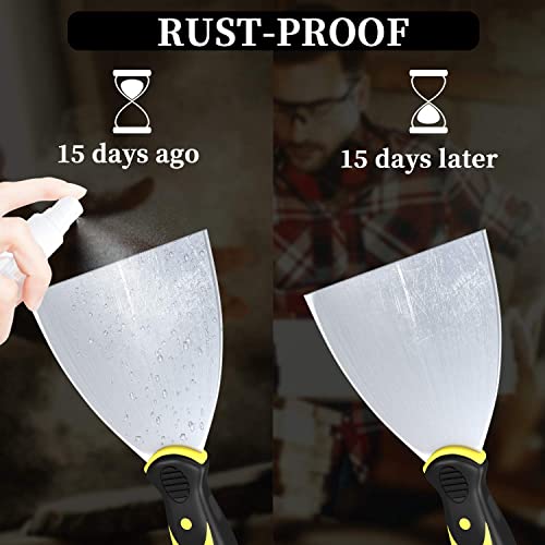 DEKEones Putty Knife Scrapers, Spackle Knife, Metal Scraper Tool for Drywall Finishing, Plaster Scraping, Decals, and Wallpaper (4 Pack, 5”, 4”, 3”, 1.5” Wide) - Thumbnail 2