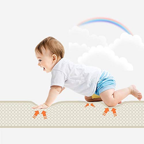 Mamabrum Baby Crawling Mat Baby Rug Play Mat Environmentally Friendly Non-Toxic Floor Mat Thickened Enlarged Foam Mat Foldable Waterproof Non-Slip Portable Teddy Bear And Horses - 8