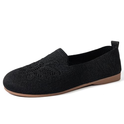 Genérico Zapatos Casuales con diseño Transpirable Tipo para Comodidad Diaria (Black, 41)