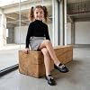CUSHIONAIRE Rye Zapatos de Vestir para Niños, Mocasines Penny con Cadena de Adorno 4