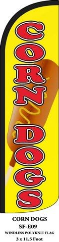 Corn Dogs Swooper Feather Flags Banner Sign