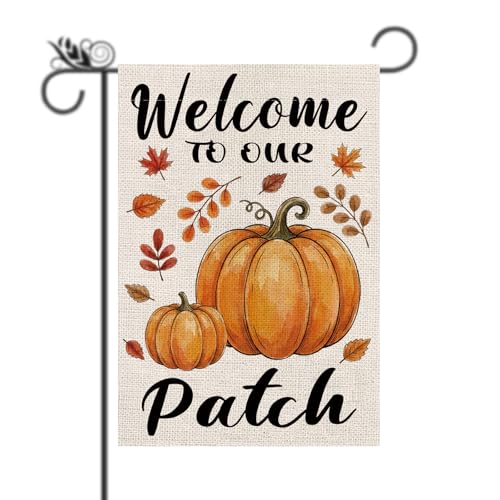 Pumpkin Patch Decorations - Pumpkin Patch Sign Garden Flag Double Sided Outside Vertical Autumn Seasonal Holiday Welcome Yard Decoration Lawn Outdoor Decor