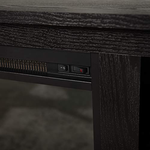 Home Accent Furnishings New 70 Inch Wide Black Fireplace Television Stand With Fireplace Insert #TOP2