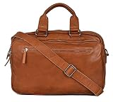 ANTONIO VALERIA Zeke Cognac Premium Leather Messenger Bag for Men