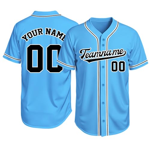 Image of Custom Baseball Jersey Personalized Stitched or Printed Name Number Baseball Shirt Sports Uniform Gifts for Men Women Youth