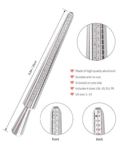 Meowoo MEO-US-RINGSIZER-METAL-3 Ring Sizer Measuring Tool Set thumb #2