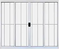 Janela 4 Folhas de Correr C/Grade 1,00 X 1.20 Aluminio Branco Linha Modular - Hale
