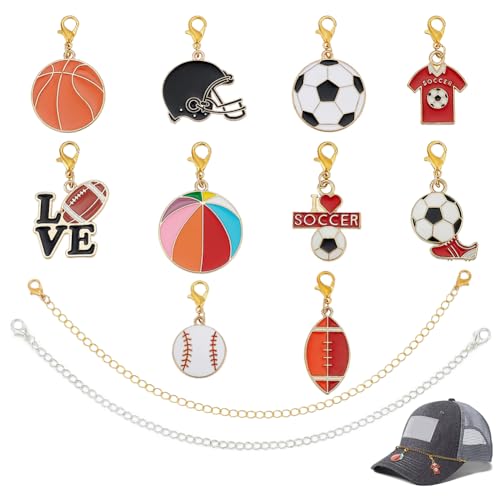 Chaîne de chapeau de camionneur antichute avec charms amovibles pour homme et femme
