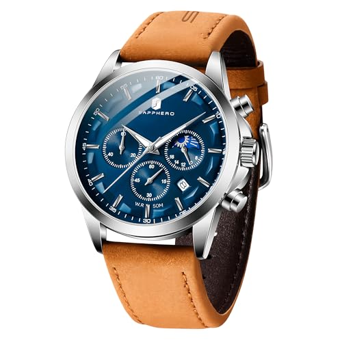SAPPHERO Chronograph Watches for Men, Original Business Casual Analog Watch