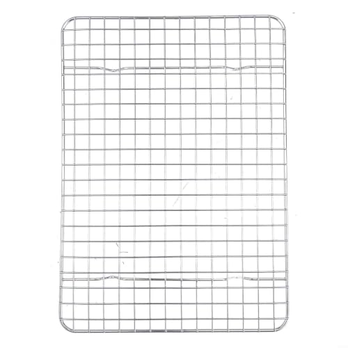 QOXEZY Estante de horno de acero inoxidable para hornear, bandejas de enfriamiento, sartenes para asar, construcción no corrosiva, fácil de limpiar, diseño que ahorra espacio, distribución uniforme