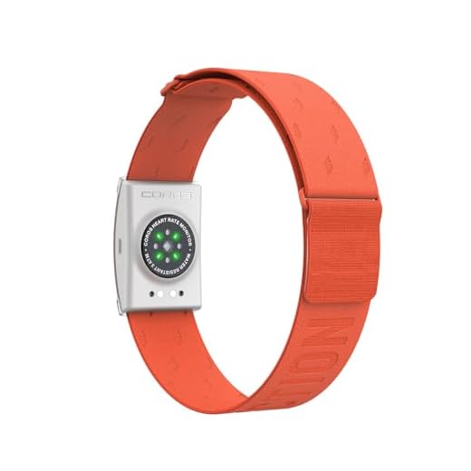 COROS Pulsómetro, Cómodo, Fácil de Llevar, Detección automática de Uso, Sensor avanzado, Datos precisos, Bluetooth, 80 días de duración de la batería, para Correr y Montar en Bici (Naranja, Estándar)