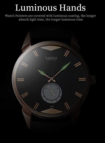 Montre-Bracelet à Quartz Hommes LULI en Cuir PU Cadran Lumineux