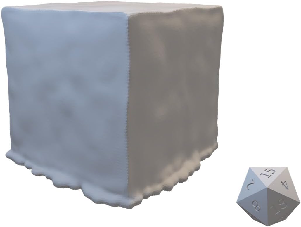 Ooze and Slime Miniatures for DND Pathfinder RPG Unpainted Resin 28mm-32mm 3D Printed (Gelatinous Cube)