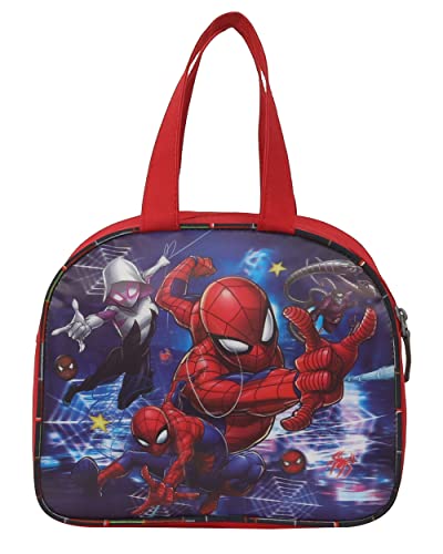 Image of STRONG LIFE Polyester Tiffin Picnic Work School Office Lunch Bag for Kids with Bottle Holder (Red)