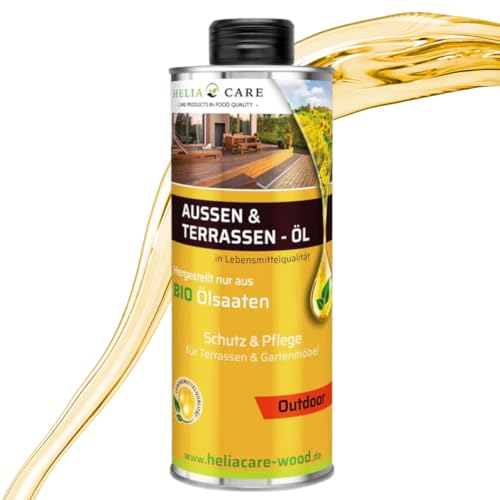 HeliaCARE Terrassenöl Farblos - Bio Outdoor Holz Öl aus Deutschland 250ml